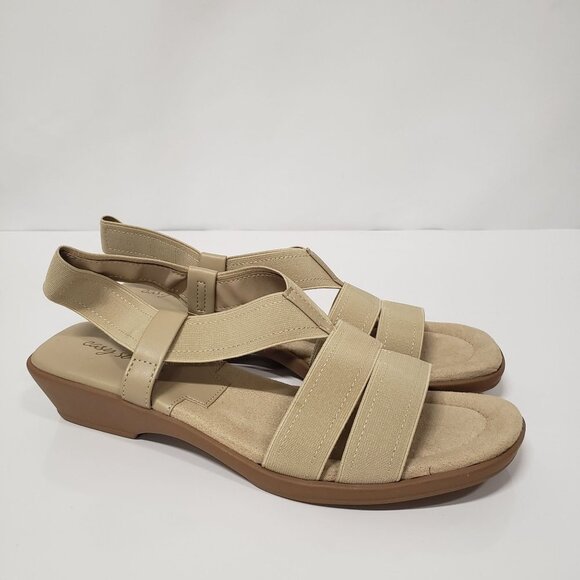 Easy Street Women's Treasure Stretch Sandals in tan - Size 11 - Picture 2 of 8